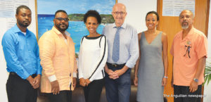 L-R: Mr. Athelston Rogers, Mr. Foster Rogers, Mrs. Maeza Adams, Mr. Alain Philibert, Dr. Suzy Duflo & Min. Evans McNiel Rogers