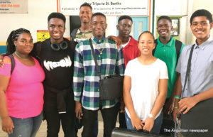 L-R: Akira Rogers, Klein Harrigan Solomon Bannister, Tyree Peters, Carl Thomas Jr., Damarai Gumbs, Angelique Rogers and  Michael Martin Jr.