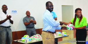 L-R: Mr. Jason Lyburd, Mr. André Collins, Mr. Winston Duncan and Ms. Eva Hodge 