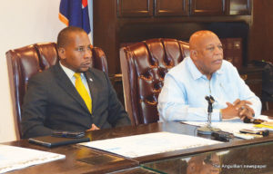 L-R Mr. Timothy Antoine &  Chief Minister Banks