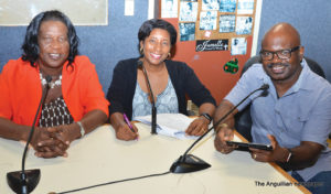 L-R: Mrs. Evalie Bradley, Mrs. Cora Richardson-Hodge  and Mr. Mark Romney