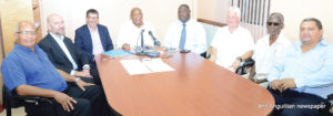 Officials of the Anguilla Government, the Canadian Commercial Corporation (CCC) and others at the MOU signing ceremony