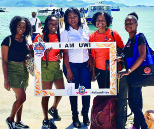 UWI Open Campus Outreach Team - L-R Melissa Harrigan, Tiffany Moore, Kemoloy Murphy, Phyllis Fleming-Banks and Charlene Roach