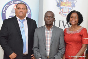 L-R: Mr. Timothy Hodge, Mr. Jeremy Collymore and  Dr. Phyllis Fleming-Banks