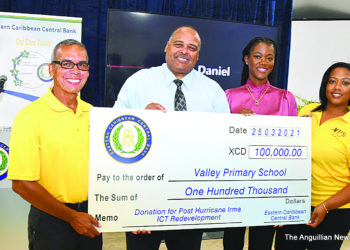 ECCB DONATES EC$100,000 TO VALLEY PRIMARY SCHOOL