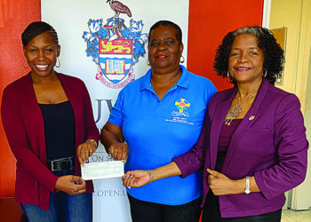 UWI OPEN CAMPUS ANGUILLA AND ACWA PRESENT CHEQUE TO DEPARTMENT OF SOCIAL DEVELOPMENT FOR  FOSTER CARE PROGRAMME