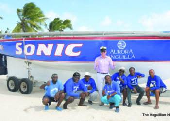 AURORA ANGUILLA RESORT HONOURS SONIC RACING BOAT