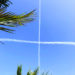 IMPRESSIVE CROSSING JET TRAILS OVER ANGUILLA