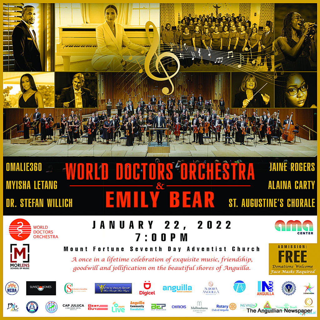 WORLD DOCTORS ORCHESTRA AND EMILY BEAR IN GRAND PERFORMANCE IN ANGUILLA