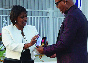 MEDAL OF THE MOST EXCELLENT ORDER OF THE BRITISH EMPIRE BESTOWED UPON SENIOR MAGISTRATE KEITHLY BENJAMIN