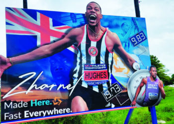 DEPARTMENT OF SPORTS UNVEILS ATHLETIC BILLBOARD  OF ZHARNEL HUGHES