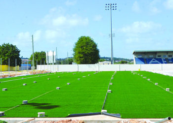 FOOTBALL ARTIFICIAL TURF FIELD PROGRESSING STEADILY