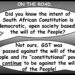 THE CONSTITUTION, SOUTH AFRICAN BILL OF RIGHTS – AND GST